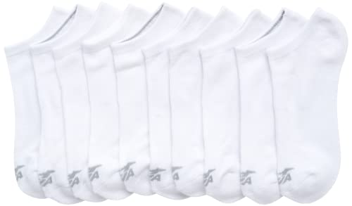 Avia Women's Athletic No Show Socks - 10 Pack Performance Stretch Cushioned Low Cut Socks for Running and Workout (4-12)