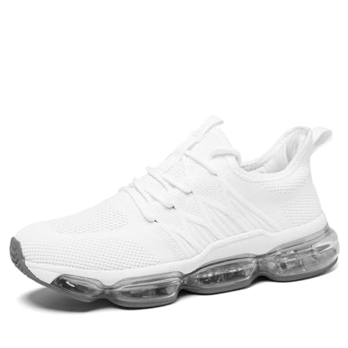 Srenket Mens Air Cushion Running Shoes Breathable Fitness Basketball Sneakers