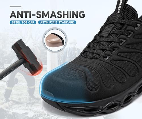  LARNMERN Steel Toe Safety Shoes for Men Women Wide Comfortable Lightweight Safety Sneakers
| LARNMERN Colorful Lightwei