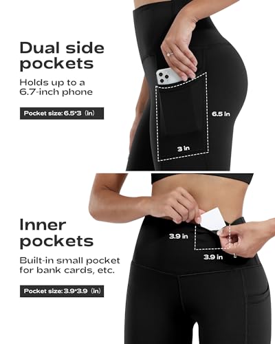 CHRLEISURE High Waisted Tummy Control Yoga Leggings for Women
| CHRLEISURE Leggings with Pockets for Women Workout Yoga