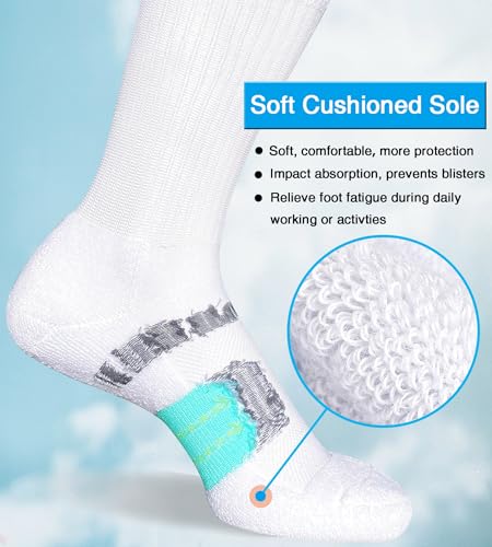 Women's Cushioned Athletic Running Crew Socks for Comfort and Breathability
| Suaskk Hiking Socks with Wicking Technolo