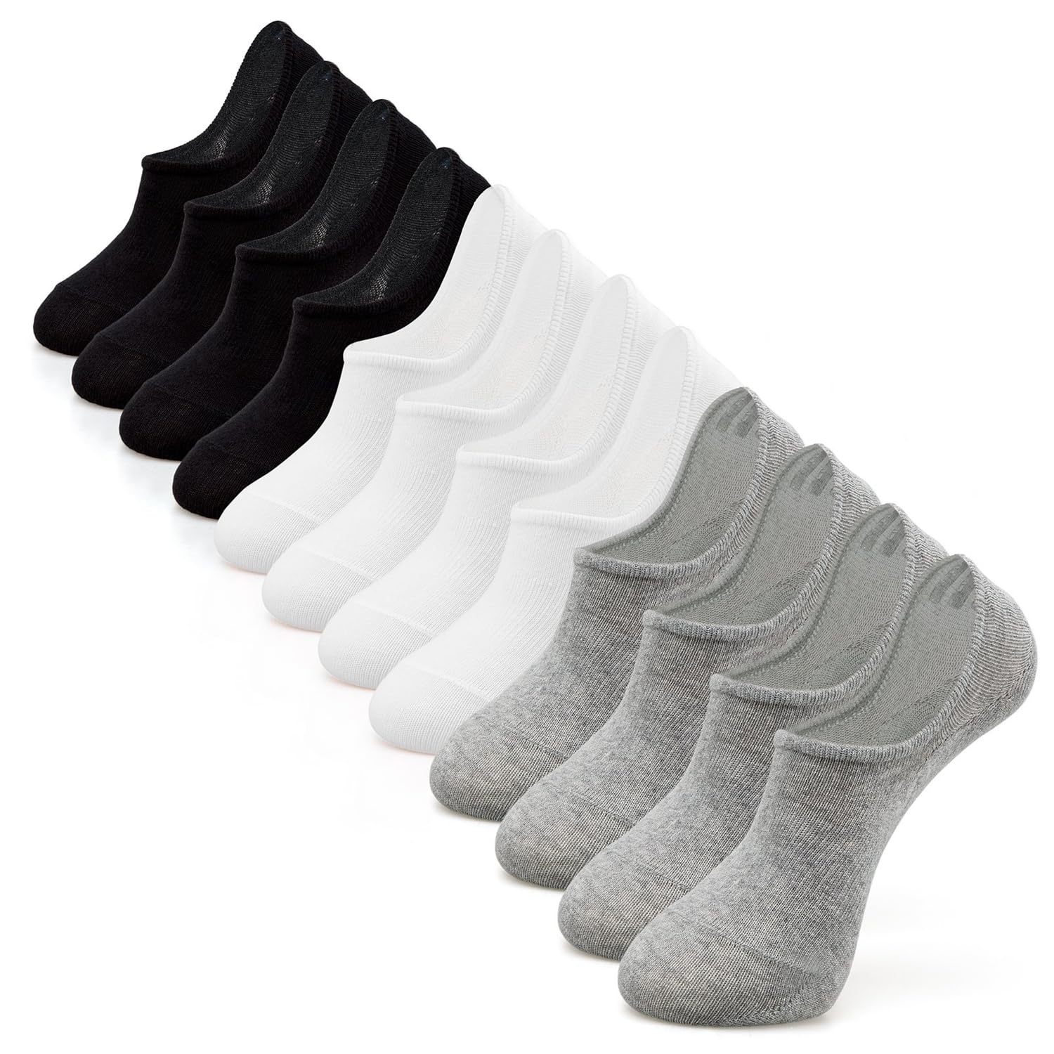 No Show Socks Womens and Men Low Cut Ankle Short Anti-Slid Athletic Running Functional Invisible Liner Socks
| No Show