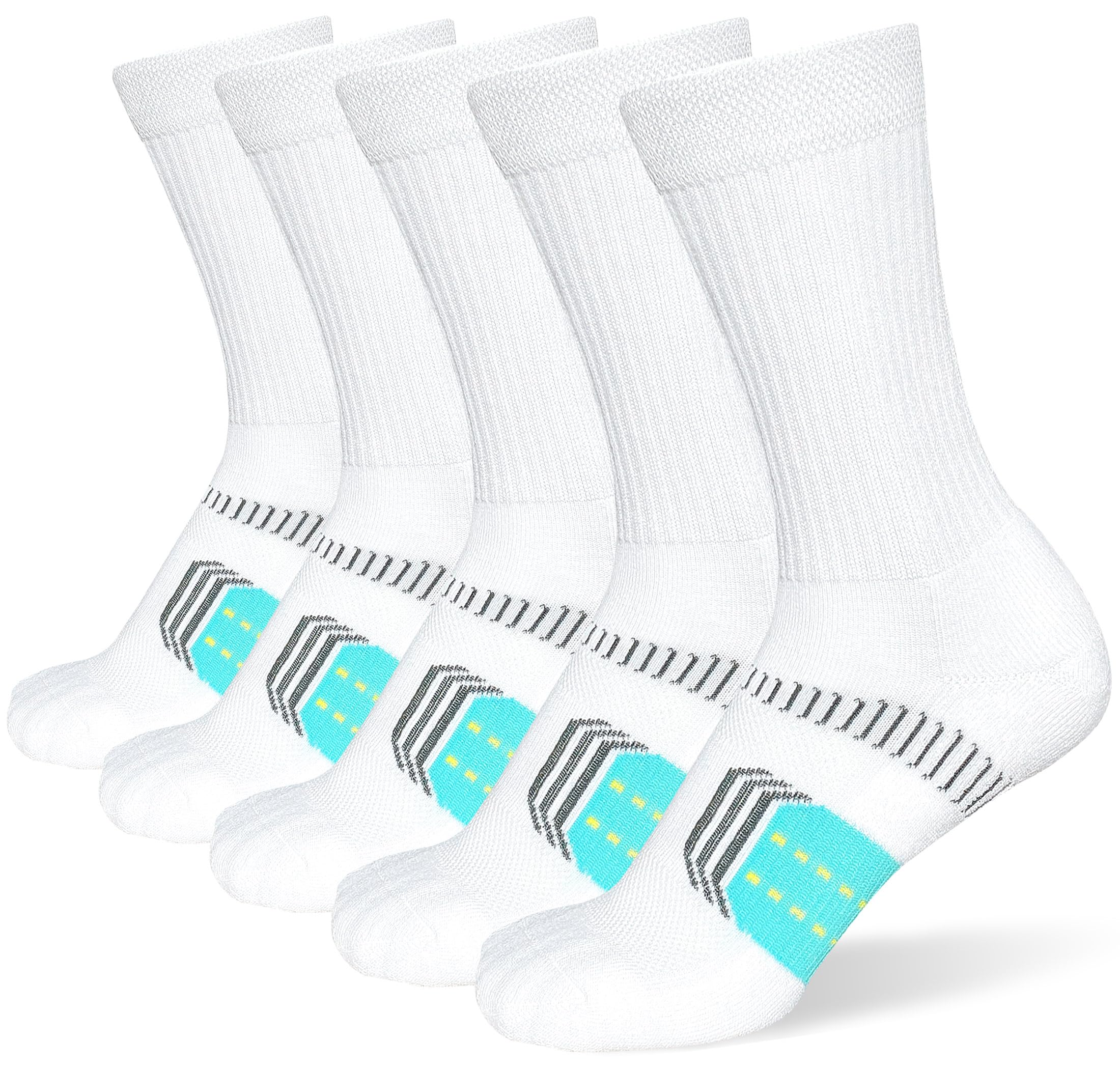 Women's Cushioned Athletic Running Crew Socks for Comfort and Breathability
| Suaskk Hiking Socks with Wicking Technolo