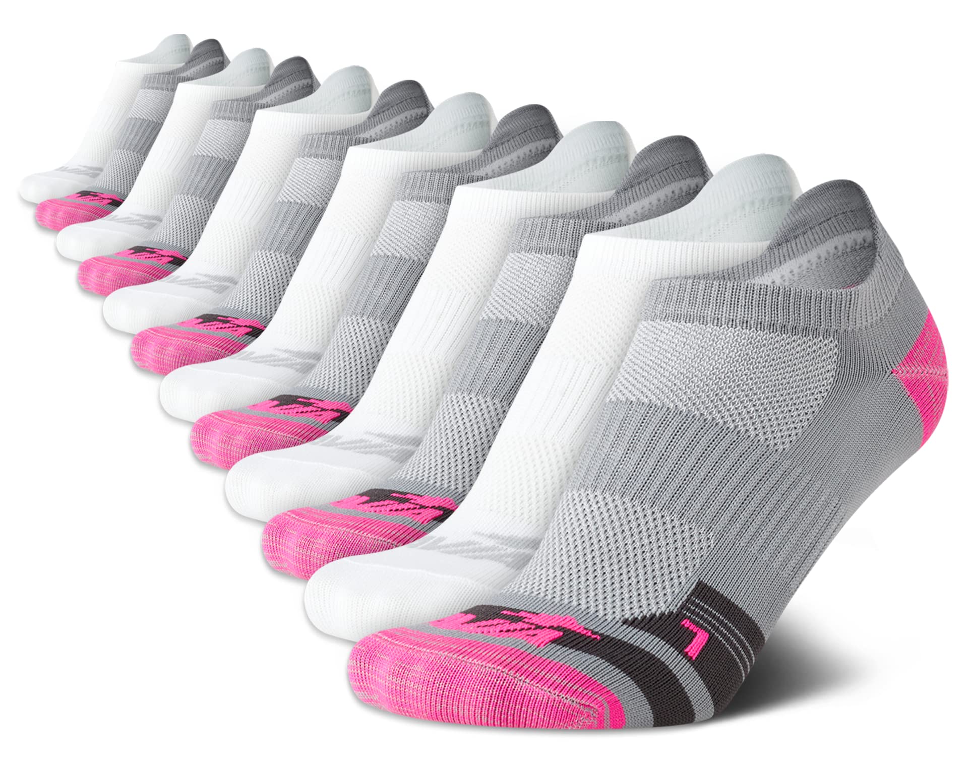 Avia Soft Stretch Moisture Wicking No Show Socks for Women - 12 Pack Low Cut Athletic Socks (Size 4-9, Extended: 9-12)